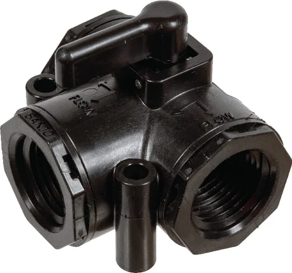 Banjo - LV050SLV - Valve 1/2" Side Load 3xFemale NPT