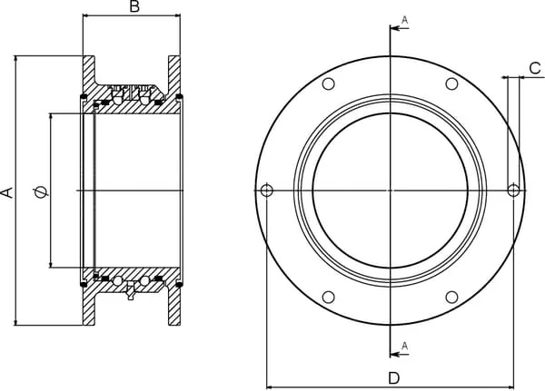 Battioni Pagani - 8312231 - Rotary Coupling 8" Round Flange