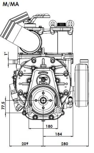 Battioni Pagani - KPSB670HRA100 - Vakuumpumpe Hydraulikantrieb 18620 l/min mit Automatischer Schmierung und Ballast
