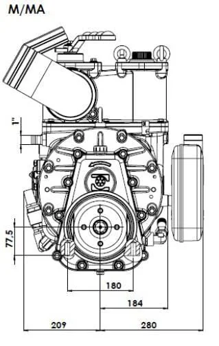 Battioni Pagani - KPSB670MA100 - Vakuumpumpe 540 U/min 18620 l/min mit Automatischer Schmierung und Ballast