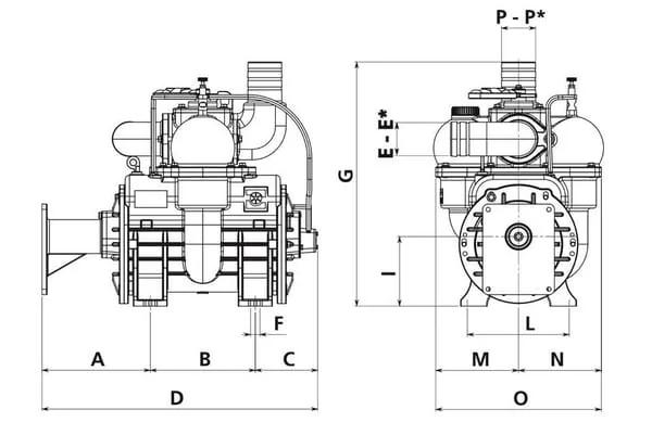 Battioni Pagani - MEC11000HAB - Vacuum Pump Hydraulic Drive, Auto-Lube And Ballast Battioni Pagani