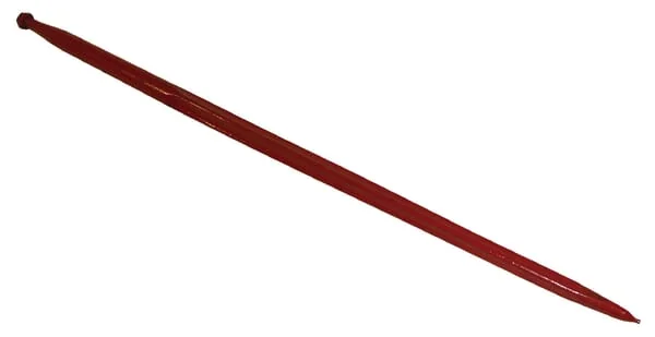 Battista Porteri - FT10 - Laderzinken Gerade Quadratprofil 36x1400mm Abgeflachte Spitze Mit M20x1.5mm Mutter Rot
