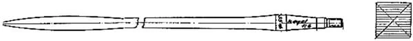 Battista Porteri - FT10 - Laderzinken Gerade Quadratprofil 36x1400mm Abgeflachte Spitze Mit M20x1.5mm Mutter Rot