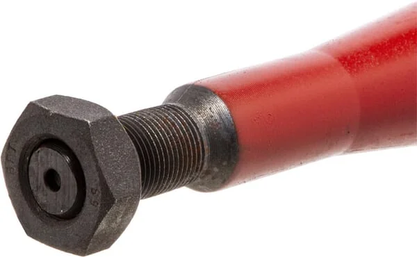 Battista Porteri - FT12 - Laderzinken Gerade Quadratprofil 37x800mm Spitze Mit M20x1.5mm Mutter Rot