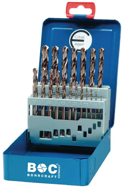 Bohrcraft - SE1466CO - Bohrcraft Cobalt Metal Drill Bit Set 19-Piece