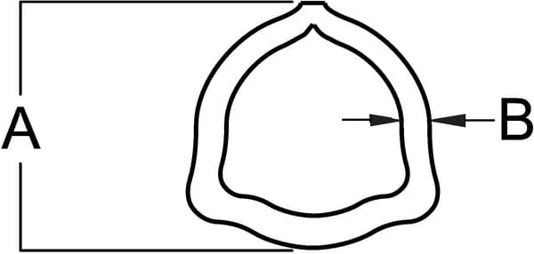 Bondioli Pavesi - 125163000R06 - Profilrohr Outer Triangular Size 4 Wide Angle