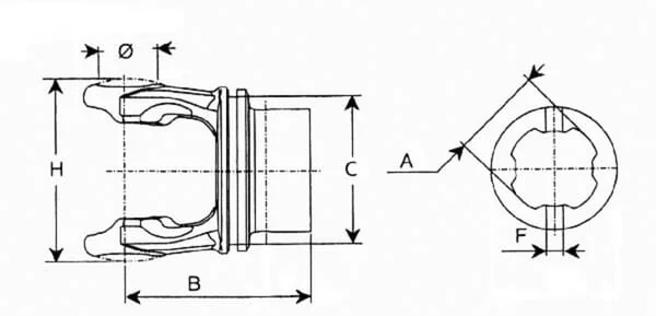 Bondioli Pavesi - 204S46853 - Yoke, Profile Tube, 44.2mm, S4 Bondi & Pavesi