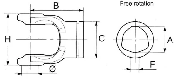 Bondioli Pavesi - 204S46855 - Yoke, Profile Tube, 36.1mm, S4 Bondioli & Pavesi