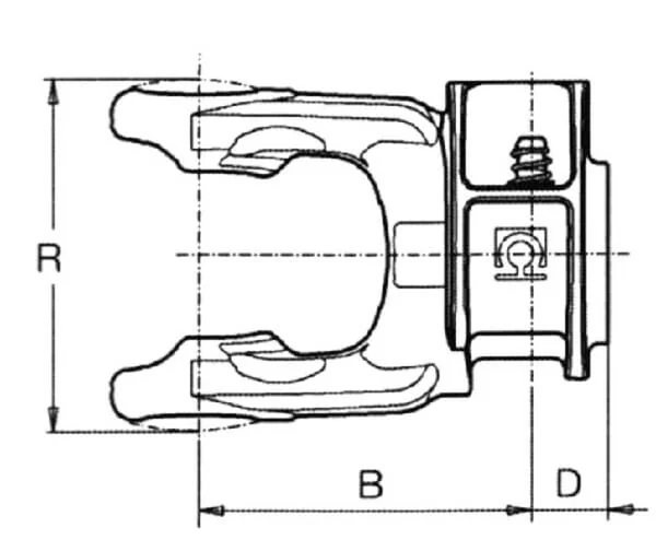 Bondioli Pavesi - 5070B0355 - Yoke, Quick Disconnect, 1-3/8"-6 Spline, 1/g1/s1 Bondioli & Pavesi