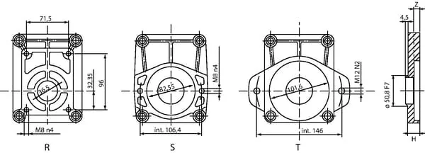 Borelli - GBF309DST - Mounting Flange SAE-B For GBF30