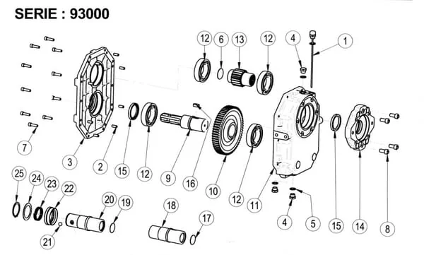 Borelli - GBF40S120 - Gearbox Shaft 1 3/8 1:2
