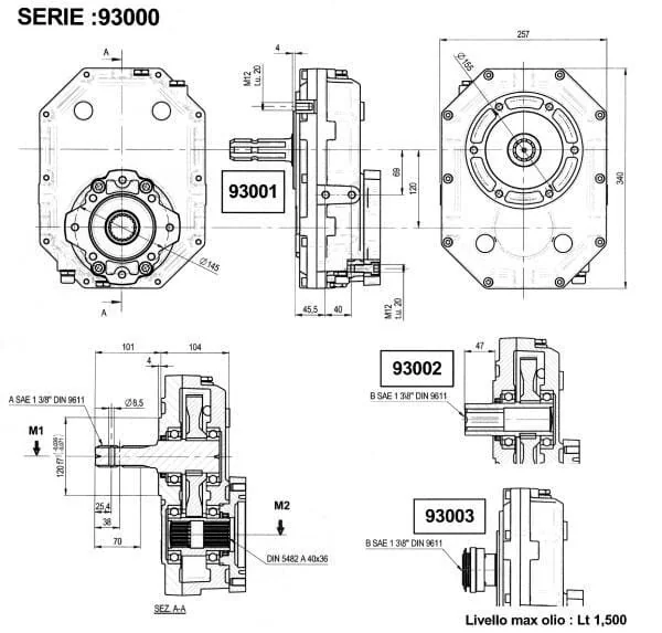 Borelli - GBF40S120 - Gearbox Shaft 1 3/8 1:2