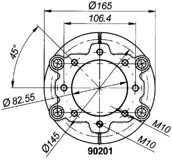 Borelli - GBU359DSA - Attachment Flange SAE-A For GBU