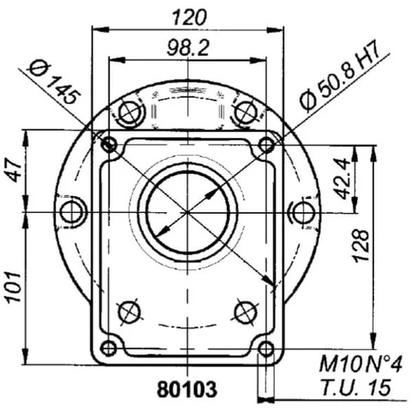 Borelli - GBU359DSE - Attachment Flange GR. 3 For GBU