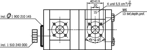 Bosch Rexroth - 0510665330 - Gear Pump AZPFF-12-016/016LCP2020KB-S0007 Bosch Rexroth