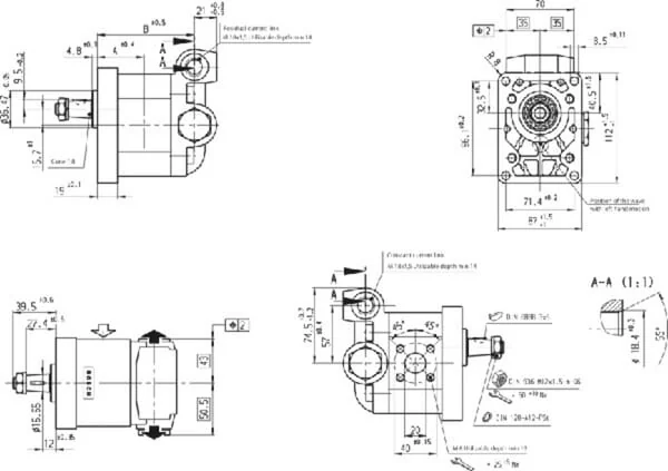 Bosch Rexroth - 0510725384 - Gear Pump Azpf-10-022Lho20kexxx22-S0002