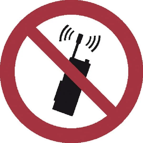 Brady - WB250067 - Sticker Prohibition Sign No Mobiles Diameter 100mm Brady