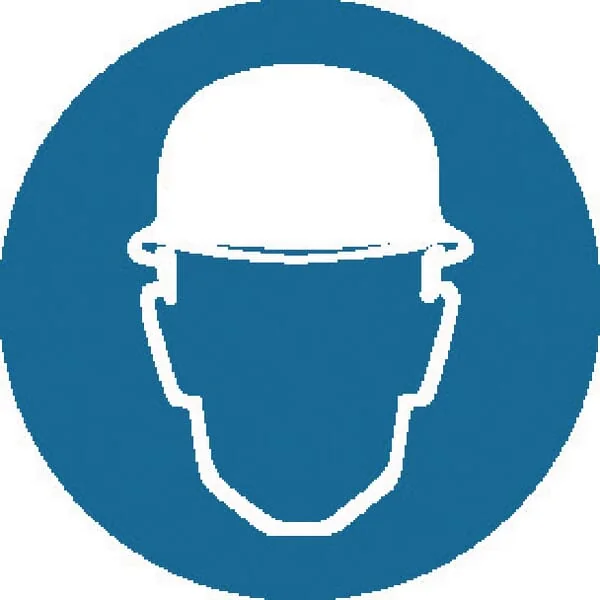 Brady - WB250103 - Sticker Mandatory Sign PPE Head Protection Diameter 200mm Brady