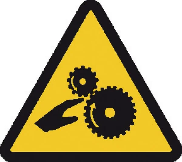 Brady - WB250298 - Sticker Warning Sign Machinery Gear 50x50mm Brady
