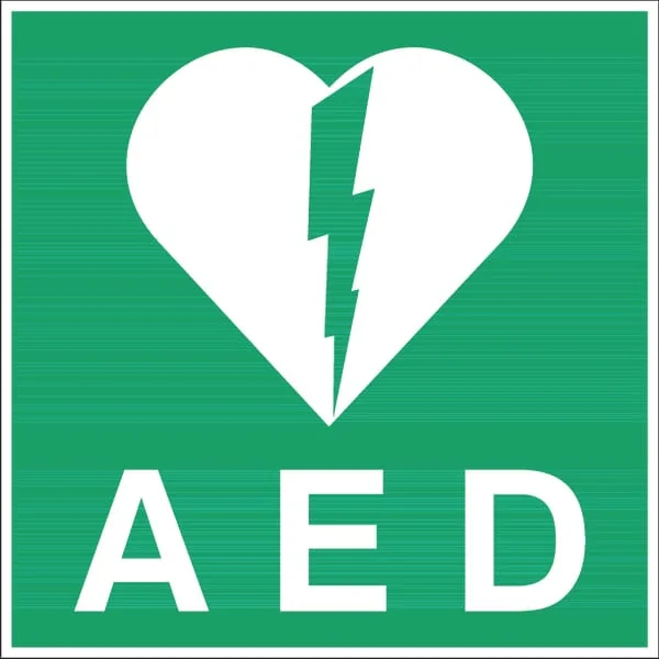 Brady - WB802400 - Sticker Safe Condition Sign First Aid: AED 148x148mm Brady
