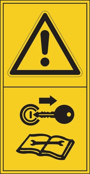 Brady - WB804014 - Sticker Warning Sign Switch Off Machine When Performing Maintenance 50x96mm Brady