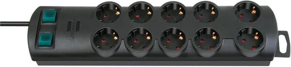 Brennenstuhl - EM300120 - 10 Sockets Black