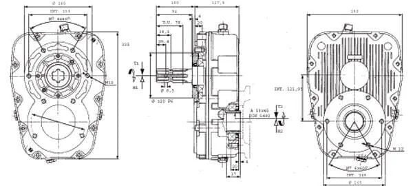 Brevini - B600126 - Brevini Gearbox Shaft-Type Bare
