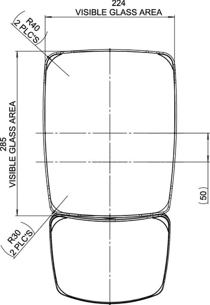 Britax - 7135050AM - Two-Piece Rearview Mirror