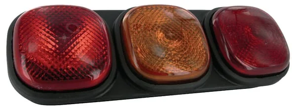 Britax - L1301LB - Rear Light Rectangular, 12/24V, Red/Orange, Bolt On, 334x112x57mm