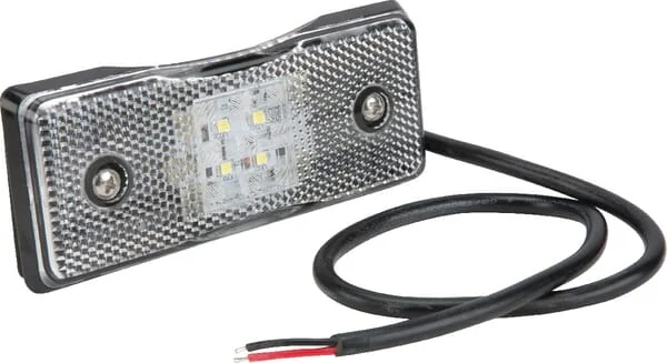 Britax - L4600LDV - Marker Light LED, Rectangular, 12/24v, White, Bolt On, Britax