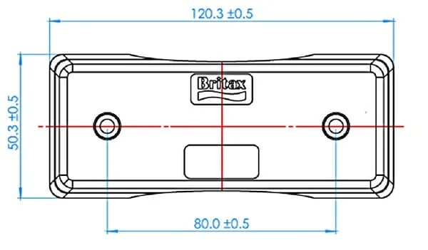 Britax - L4600LDV - Marker Light LED, Rectangular, 12/24v, White, Bolt On, Britax