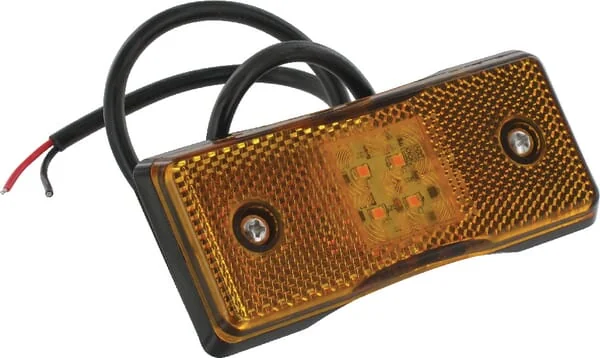 Britax - L4601LDV - Marker Light LED, Rectangular, 12/24v, Amber, Bolt On, Britax