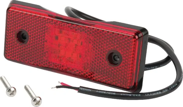 Britax - L4602LDV - Marker Light LED, Rectangular, 12/24v, Red, Bolt On, Britax