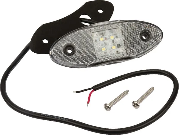 Britax - L4700LDV - Marker Light LED, Oval, 12/24v, White, Bolt On, Britax