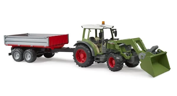 Bruder - U02182 - Fendt Vario 211 With Frontloader And Tipping Trailer