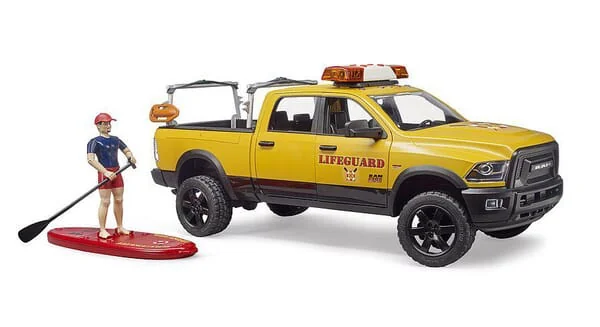 Bruder - U02506 - Ram 2500 Power Wagon Life Guard With Figure And Stand Up Paddle