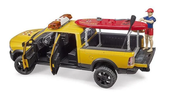 Bruder - U02506 - Ram 2500 Power Wagon Life Guard With Figure And Stand Up Paddle
