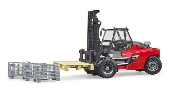 Bruder - U02513 - Linde HT160 Fork Lift With Pallet And 3 Pallet Cages