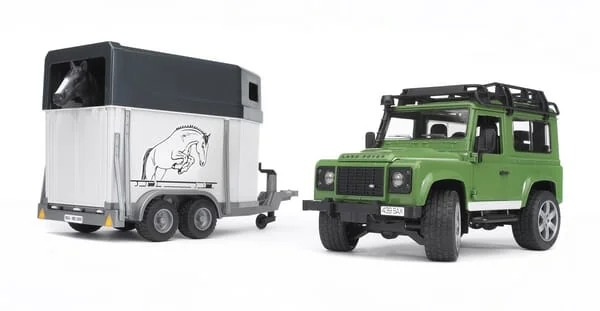Bruder - U02592 - Land Rover Defender Vehicle With Horse Box
