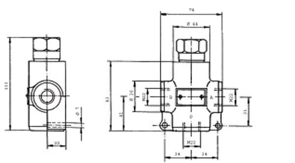 Bucher - MTKA2VCM08 - Flow Control Valve 3-Way 0-50l/min