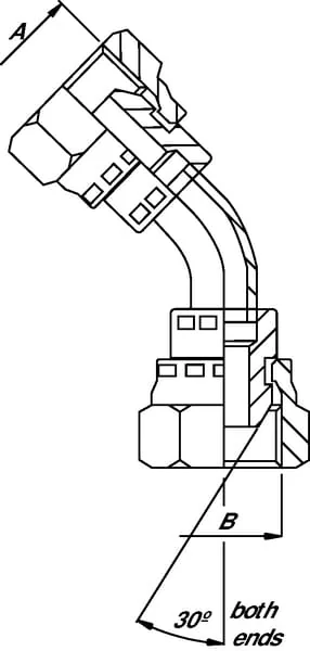 Burnett & Hillman - FF4512B - Swept Elbow F/F 3/4 BSP 45°
