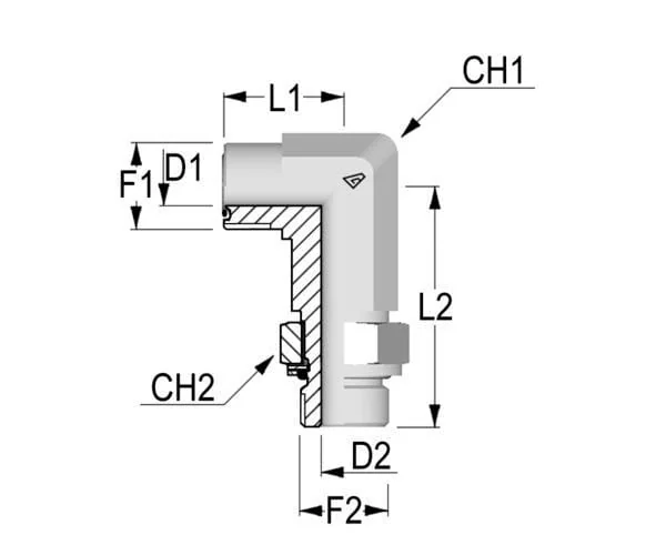 Burnett & Hillman - KIOM0918 - Elbow 90° ORFS 9/16 - M18
