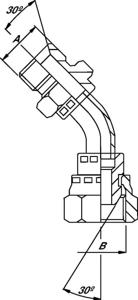 Burnett & Hillman - MF4508B - Swept Elbow M/F 1/2 BSP