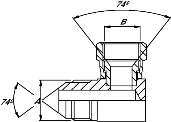 Burnett & Hillman - MF9012JK - Compact Elbow M/F 3/4 JIC