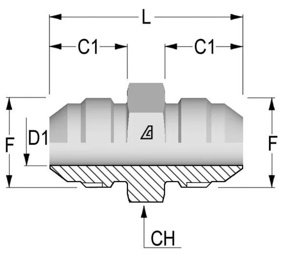 Burnett & Hillman - R30 - Adaptor M/M 1-7/8 JIC
