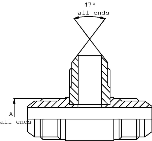 Burnett & Hillman - TJ12MBH - T-Stud M 3/4 JIC