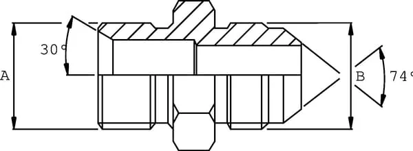 Burnett & Hillman - VNBJ0807 - Adaptor M 1/2 BSP X 7/16 JIC