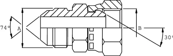 Burnett & Hillman - VNJBW0708 - Adaptor M/F 7/16 JIC x 1/2 BSP