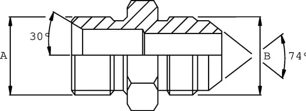 Burnett & Hillman - VNJM1222 - Adaptor M/M 3/4 JIC x M22
