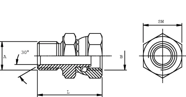 Burnett & Hillman - VNMW2218 - Adaptor M/F M22 x M18